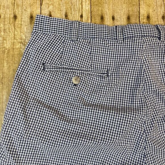 Peter Millar Golf Shorts Mens Size 35 Blue Gingham Microcheck - Picture 3 of 5